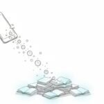 A smartphone dissolves into a stream of clock faces that reform into a stack of glowing open books below.